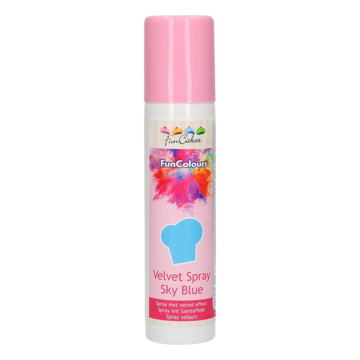 Szatén színű sprayfesték, 100ml, FunCakes, kék, torta díszítéshez