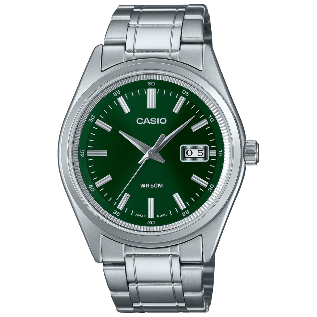 Ceas pentru barbati Casio MTP-B180D-3A, cadran verde, carcasa si