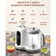 Aparat De Gatit Cu Aburi Pentru Bebelusi, Procesator Hrana, Panou Tactil,4 Functii, Valpa Smart, Alb, Mixare, Sterilizare, Autocuratare, Avertizare Lipsa Apa