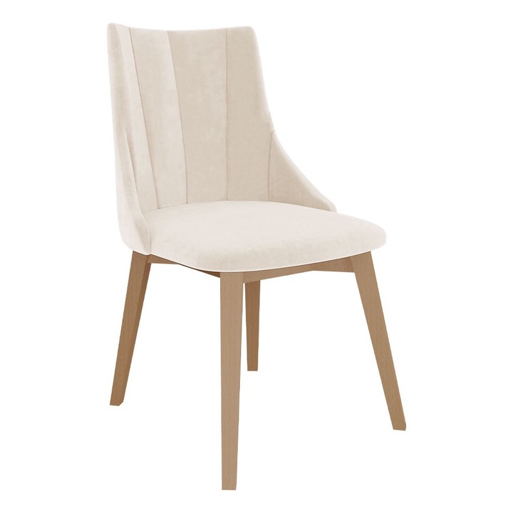 Scaun Mitargis, MIRJAN24, natura + bej, 53x56x85 cm