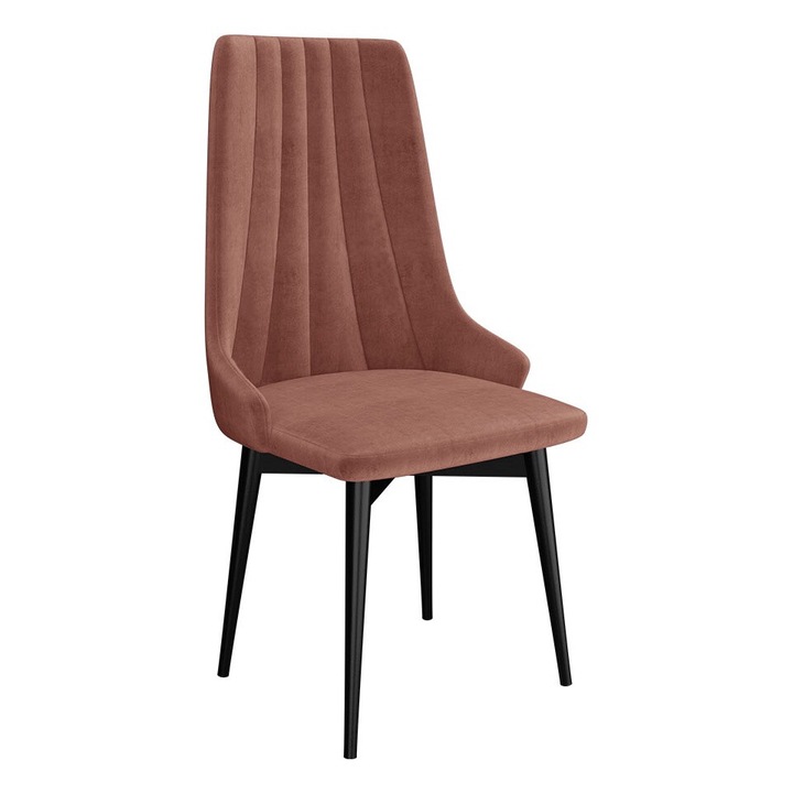 Scaun Beriteno, MIRJAN24, negru + roz, 54x60x99 cm