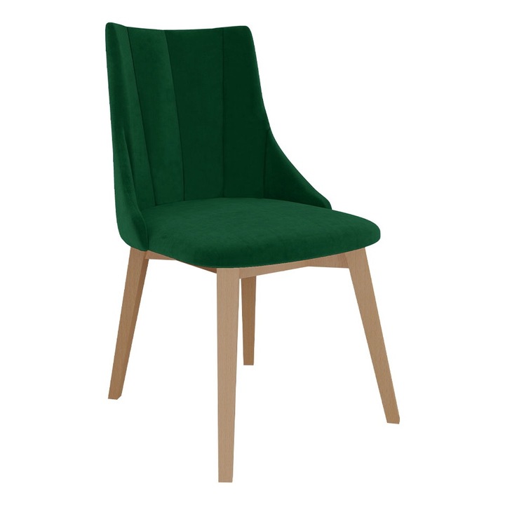 Scaun Mitargis, MIRJAN24, natura + verde, 53x56x85 cm