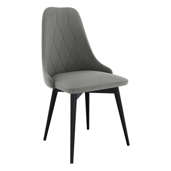 Scaun Mialli, MIRJAN24, negru + gri, 54x60x99 cm