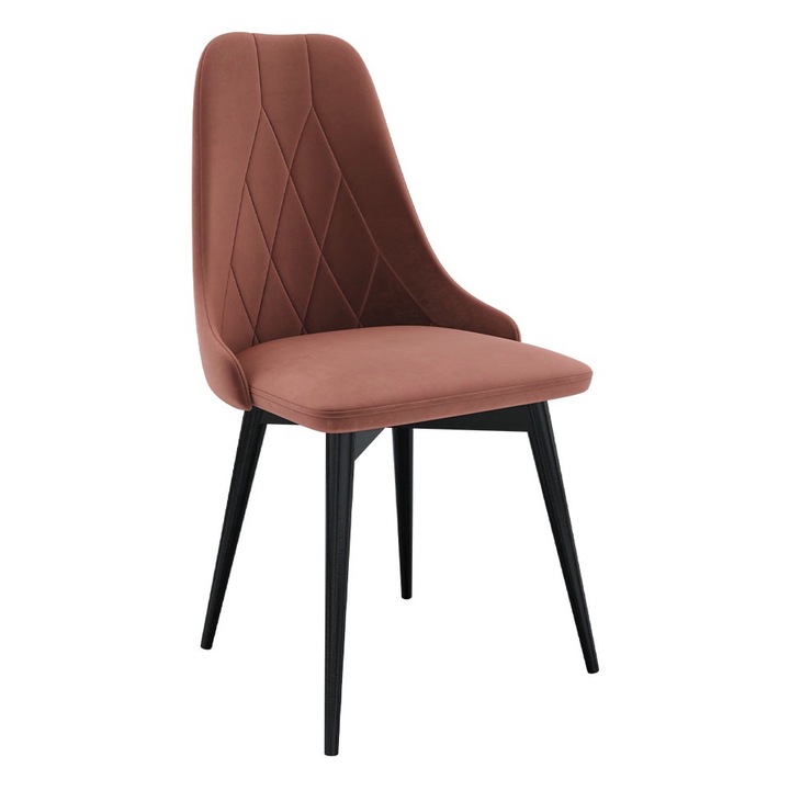 Scaun Mialli, MIRJAN24, negru + roz, 54x60x99 cm