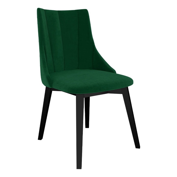 Scaun Mitargis, MIRJAN24, negru + verde, 53x56x85 cm