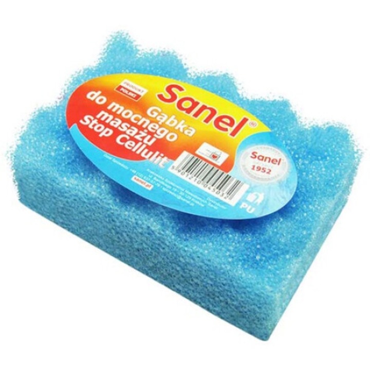 Sanel fürdőszivacs, masszázs, többszínű, 14x9,5x5cm