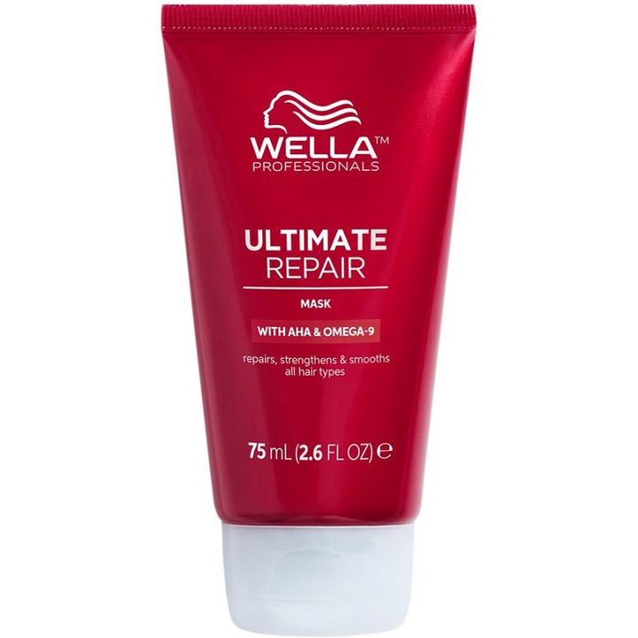 Masca de reparare intensiva cu AHA & Omega 9 pentru par deteriorat - Wella Professionals Ultimate Repair Mask, 75 ml