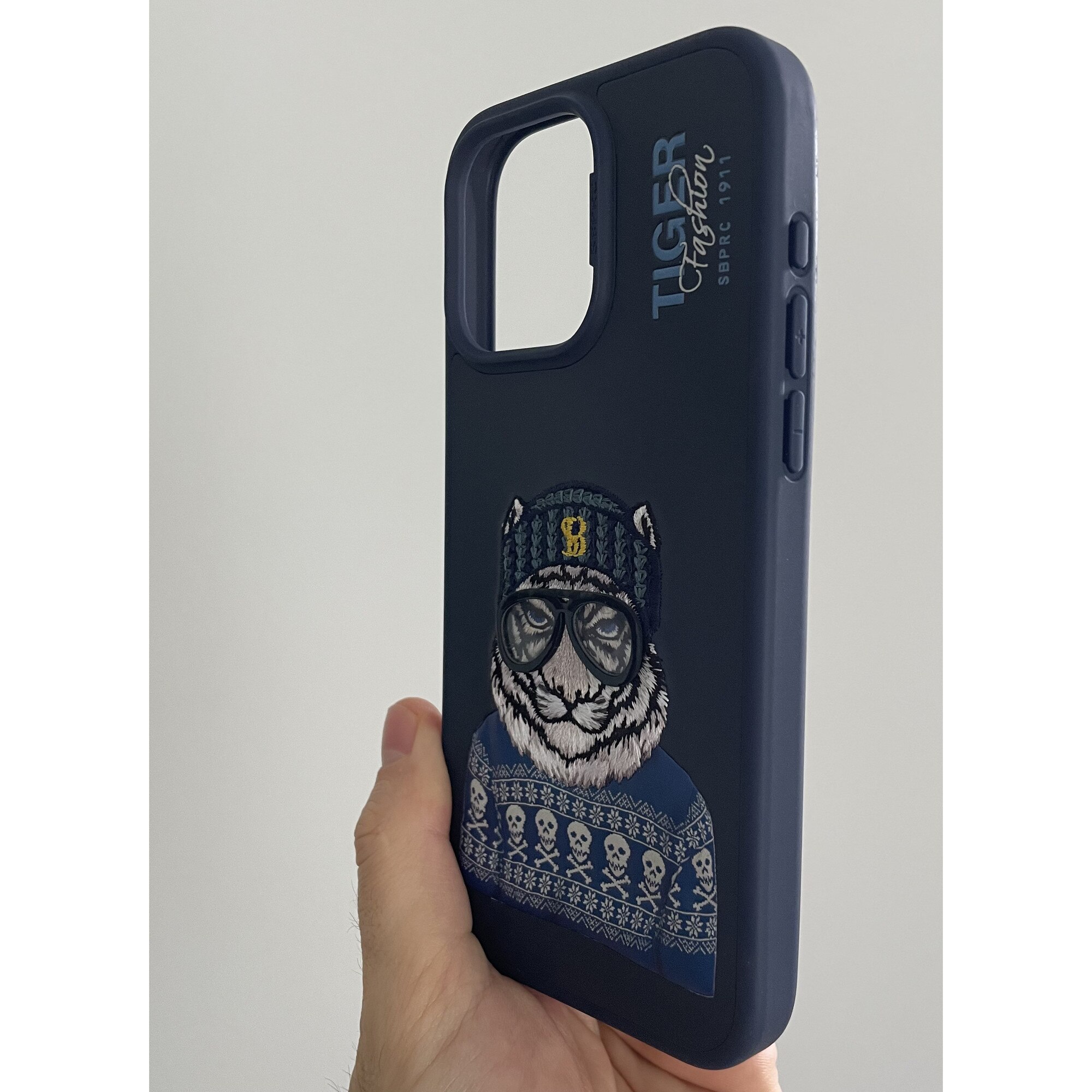 Husa Premium pentru iPhone 15 Pro Max SBPRC Polo Fergus Navy Broderie
