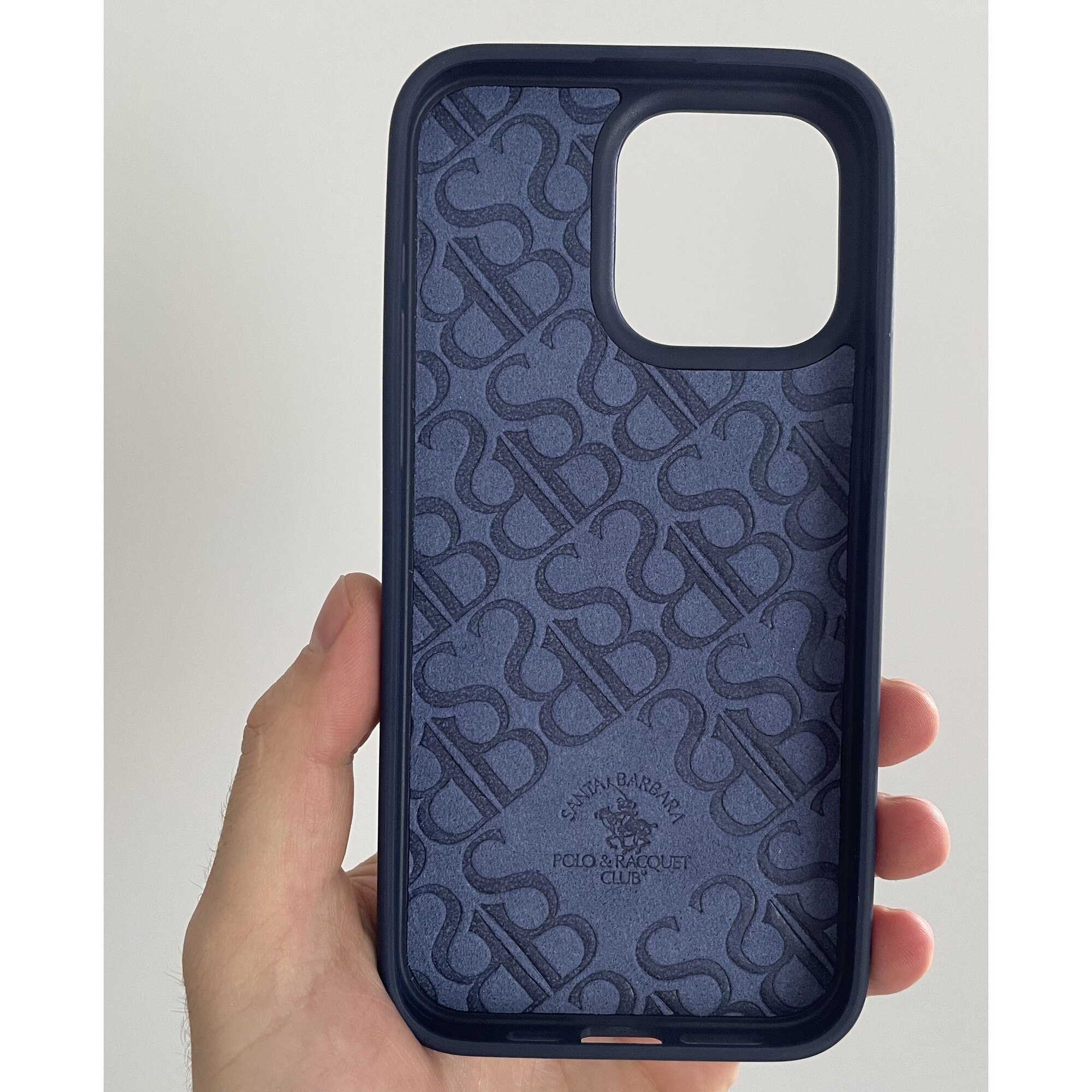 Husa Premium pentru iPhone 15 Pro Max SBPRC Polo Fergus Navy Broderie