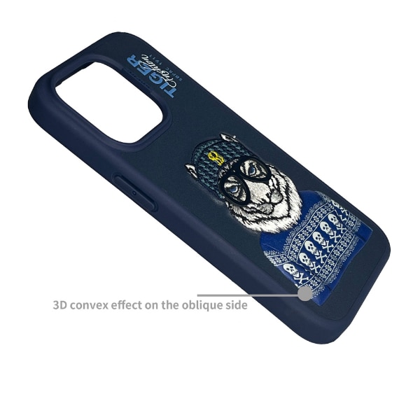 Husa Premium pentru iPhone 15 Pro Max SBPRC Polo Fergus Navy Broderie
