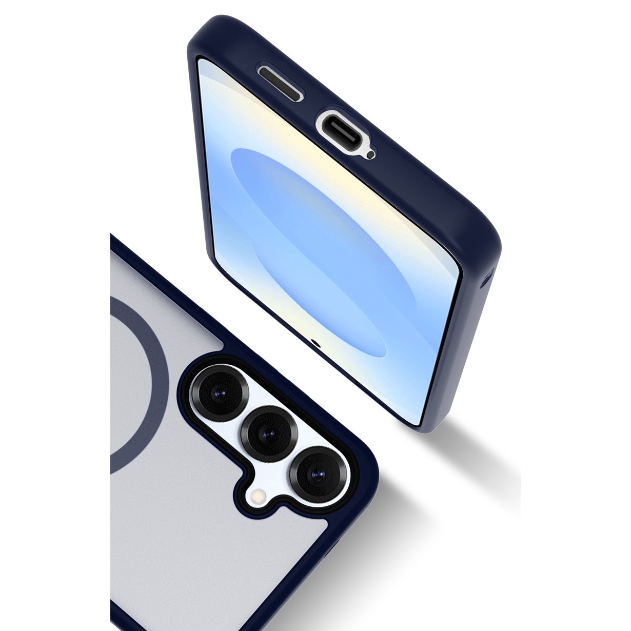 Husa de Protectie, Compatibila Samsung Galaxy S25 Plus, Doctor Shield Fantom, MagSafe - Albastru