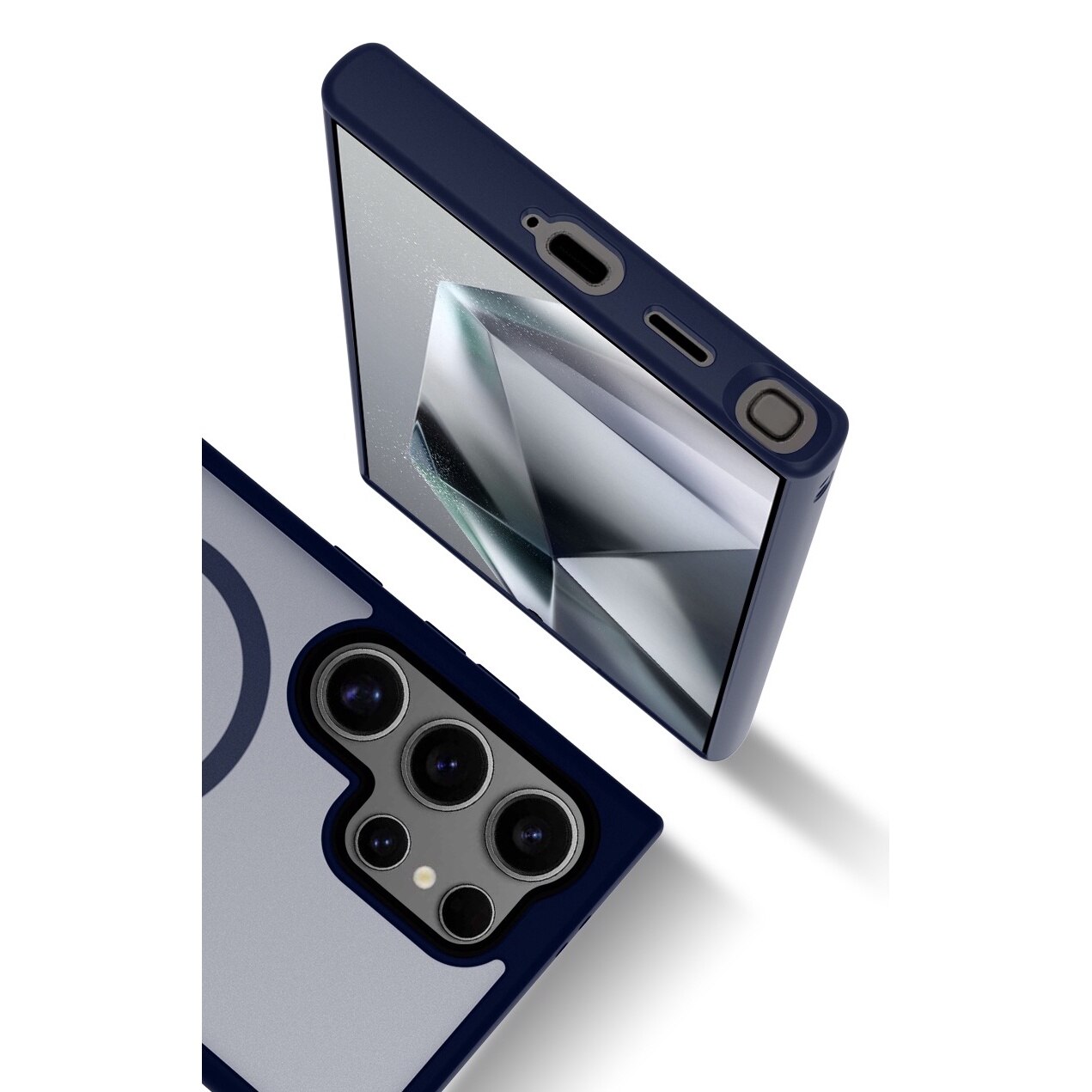 Husa de Protectie, Compatibila Samsung Galaxy S24 Ultra, Doctor Shield Fantom, MagSafe - Albastru