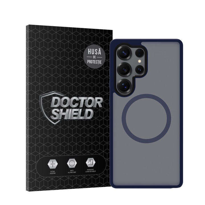Защитен калъф Doctor Shield Fantom MagSafe, син, съвместим с Samsung Galaxy S25 Ultra
