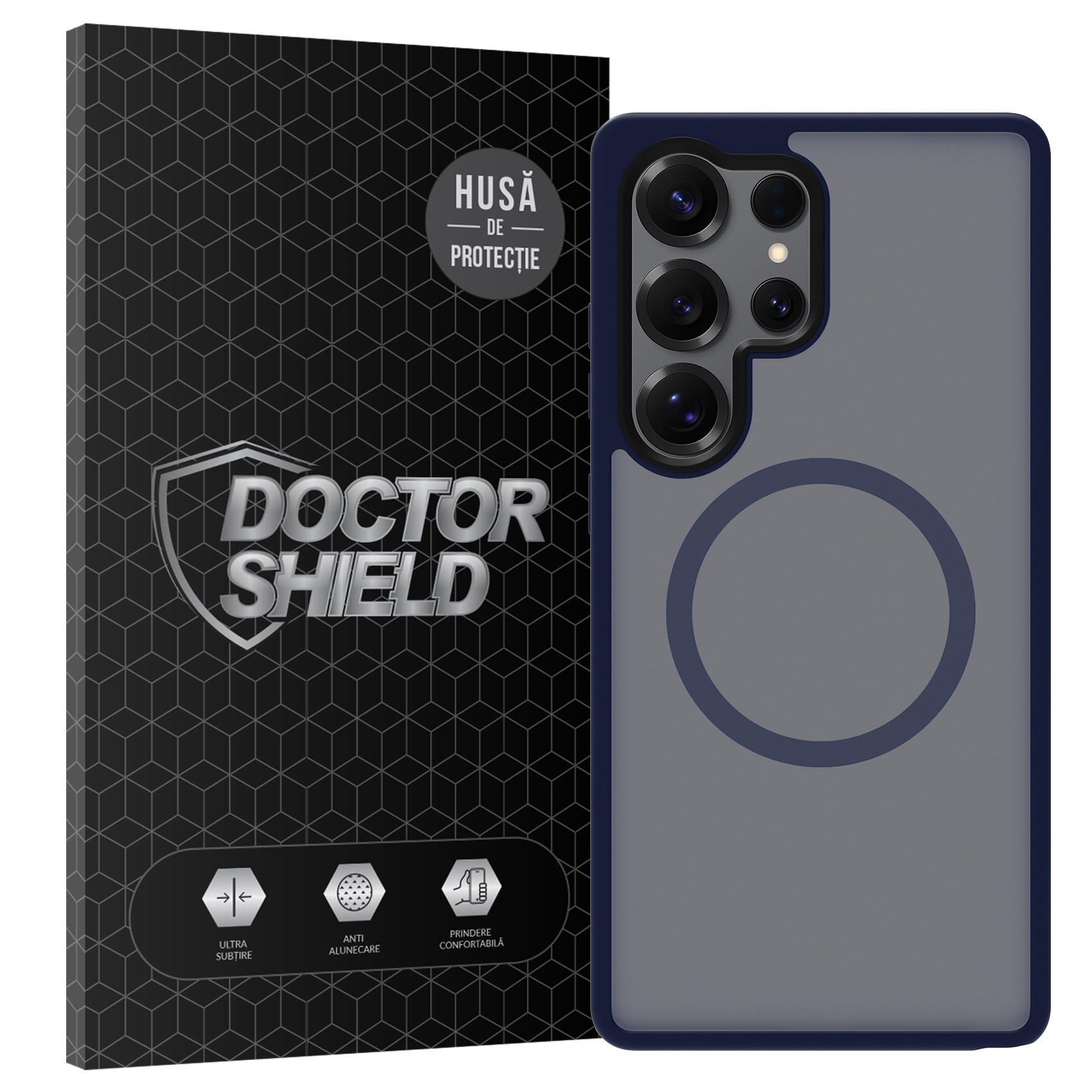 Husa de Protectie, Compatibila Samsung Galaxy S25 Ultra, Doctor Shield Fantom, MagSafe - Albastru