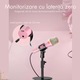 Microfon Profesional PC / Telefon mobil, Dinamic, Tonor TD310 - Lumina RGB, Quick Mute & Stand pentru Podcast Gaming cu RGB, inregistrare, Live Streaming, YouTube, Canto, Studio, Tiktok, USB Tip C, adaptor Usb A-UsbC, prindere 3/8’’-5/8’’, Roz