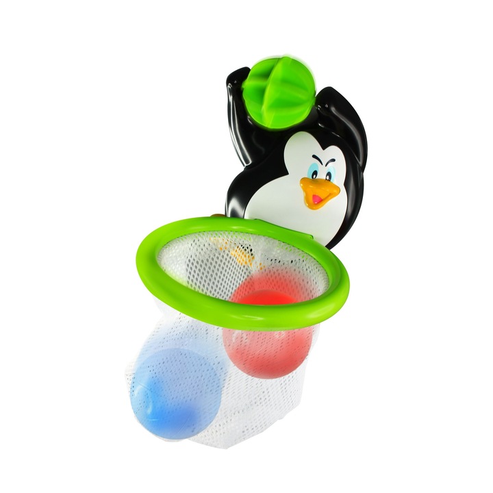 Dumel interaktív játékkészlet, kosárlabda sarki állattal, 3 labda, 12 hónapos+