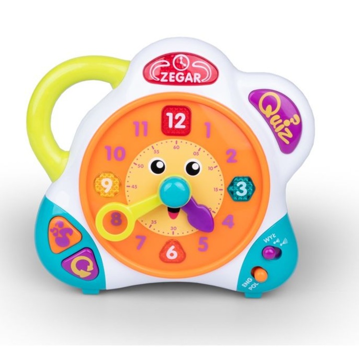 Ceas educativ Dumel Discovery, cu melodii, portabil, pentru copii de la 2 ani