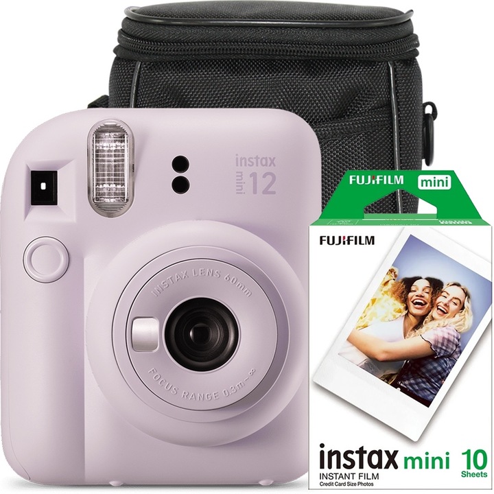 Set aparat foto Fujifilm Instax mini 12 mov cu film 1x10 inclus