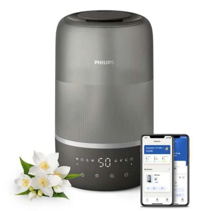 Philips HU1510/03 ultrahangos párásító, 275 ml/h, 3 liter, világítással, legfeljebb 41 m²-es helyiségekhez