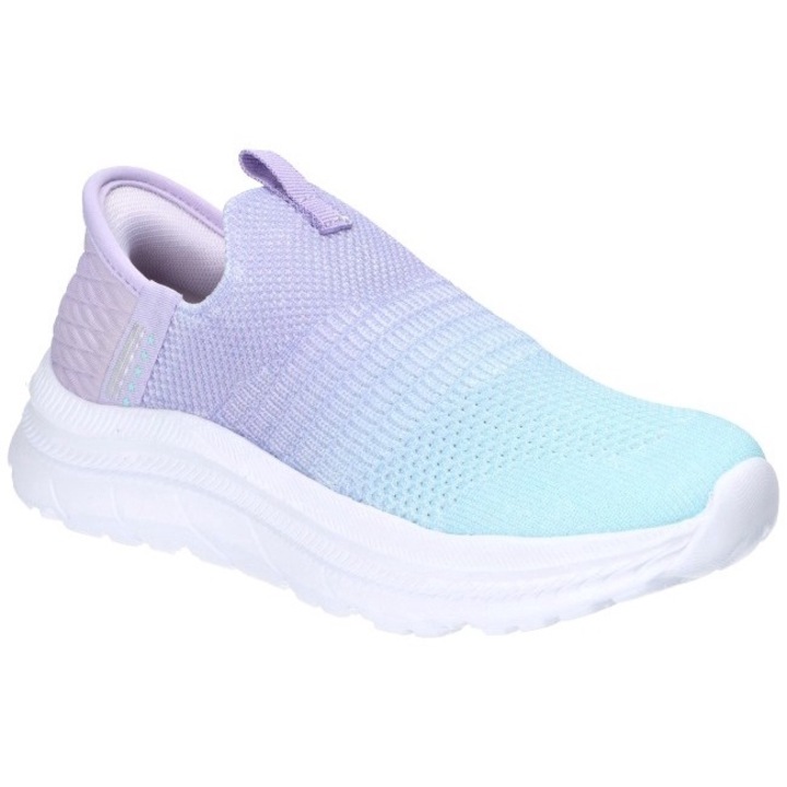 Tenisi copii Pentru Fete, American Club, Es176, Brant din Piele Naturala, Violet/Verde menta