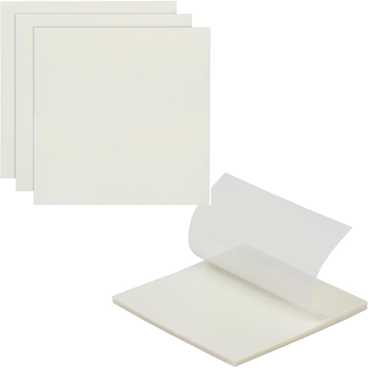 Set 200 note adezive transparente, rezistente la apa, inscriptionabile, ideale pentru indexare, marcarea si evidentierea informatiilor importante, potrivite pentru luarea notitelor, 76 x 76 mm