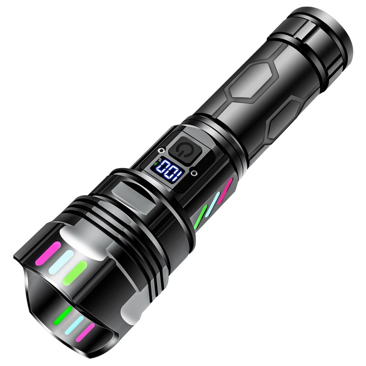 LED фенер Shadowhawk S1618, 30 W, 500 000 лумена, водоустойчив IP67, комплект с мини UV фенерче 365 nm