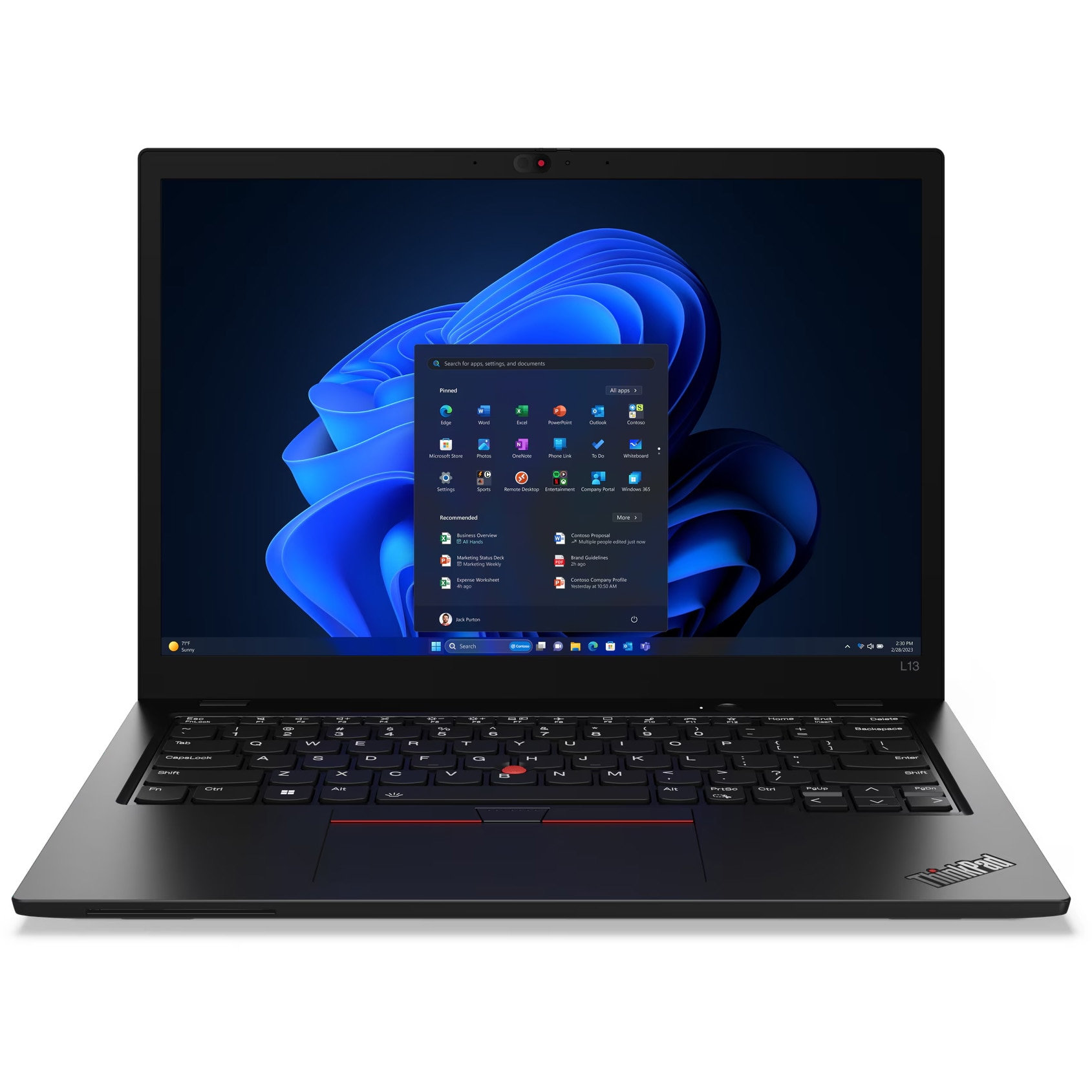 Laptop Lenovo ThinkPad L13 Gen 5 cu procesor Intel® Core™ Ultra 7 155U pana la 4.8GHz, 13.3" WUXGA, IPS , 16GB LPDDR5 RAM, 512GB SSD, Intel® Graphics, Windows® 11 Pro, Black, 3y on-site Premium Care