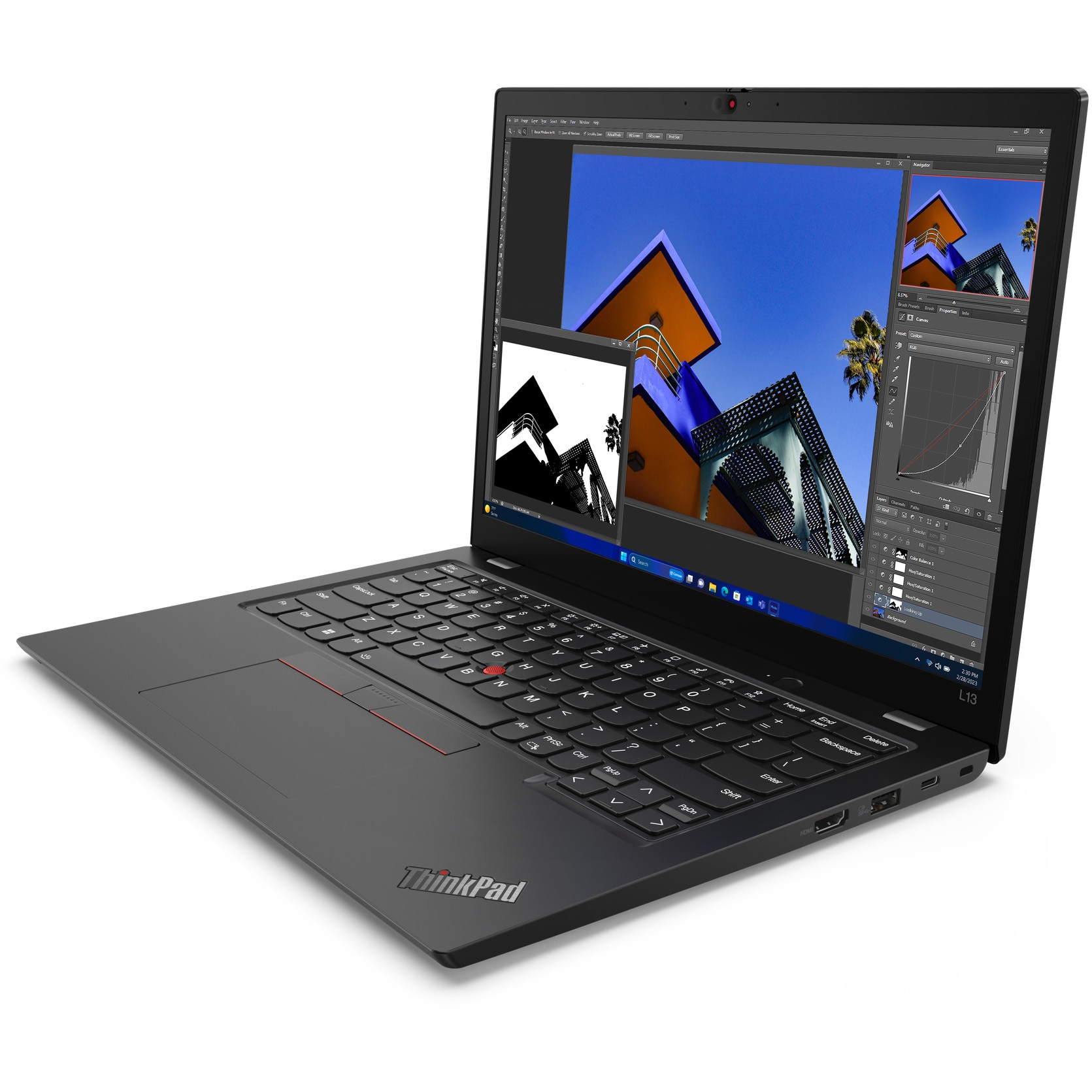 Laptop Lenovo ThinkPad L13 Gen 5 cu procesor Intel® Core™ Ultra 7 155U pana la 4.8GHz, 13.3" WUXGA, IPS , 16GB LPDDR5 RAM, 512GB SSD, Intel® Graphics, Windows® 11 Pro, Black, 3y on-site Premium Care