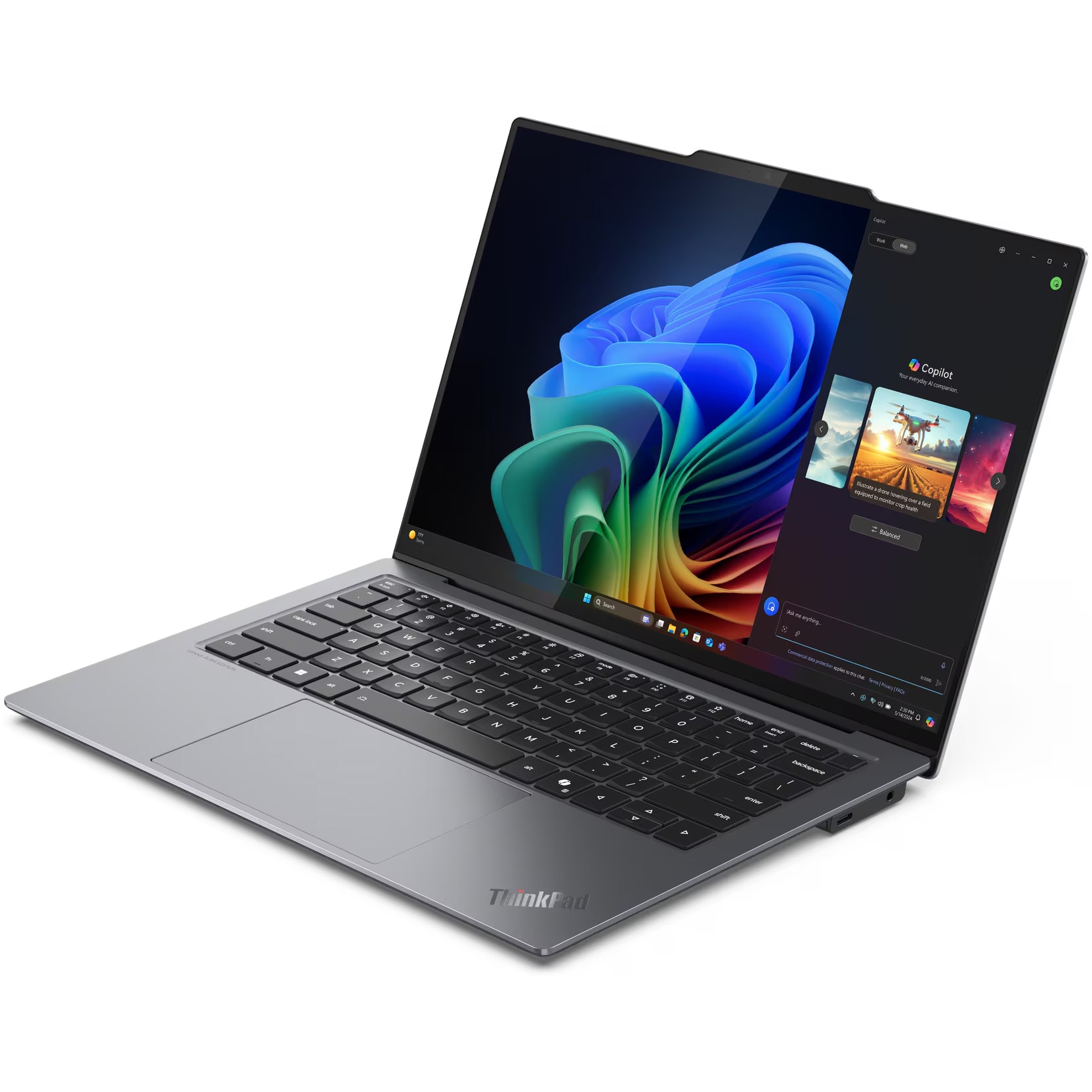 Laptop Lenovo ThinkPad X9-14 Gen 1 cu procesor Intel® Core™ Ultra 7 258V pana la 4.8GHz, 14" WUXGA, OLED, 32GB LPDDR5x RAM, 1TB SSD, Intel® Arc™ Graphics, Windows® 11 Pro, Grey, 3y on-site Premium Care