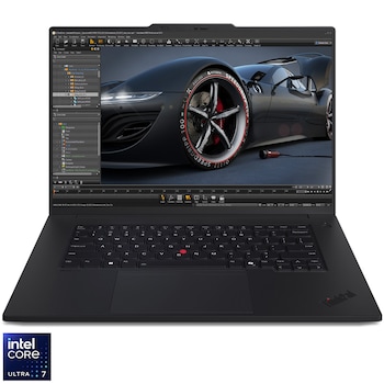 Laptop Lenovo ThinkPad P1 Gen 7 cu procesor Intel Core Ultra 7 165H pana la 5.0GHz, 16" WQXGA, IPS, 165Hz, 64GB LPDDR5x RAM, 1TB SSD, NVIDIA RTX 2000 8GB GDDR6, Windows 11 Pro, Black, 3y on-site Premium Care