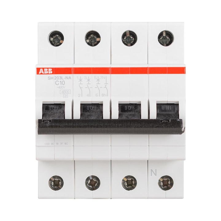 Intrerupator Automat 10A 3P+N 4.5Ka ABB