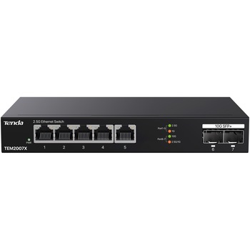 Switch fara management, cu 3 preconfigurari, 5×RJ45 2,5Gbps, 2×SFP+ 10Gbps