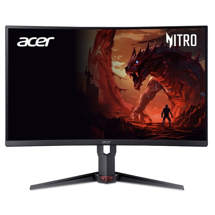Acer Nitro 31,5" XZ323QUP2bmiiphx VA LED játékmonitor, UWQHD 2560 x 1440, HDMI, DisplayPort, ívelt képernyő, hangszórók, 180 Hz, 2 ms fekete