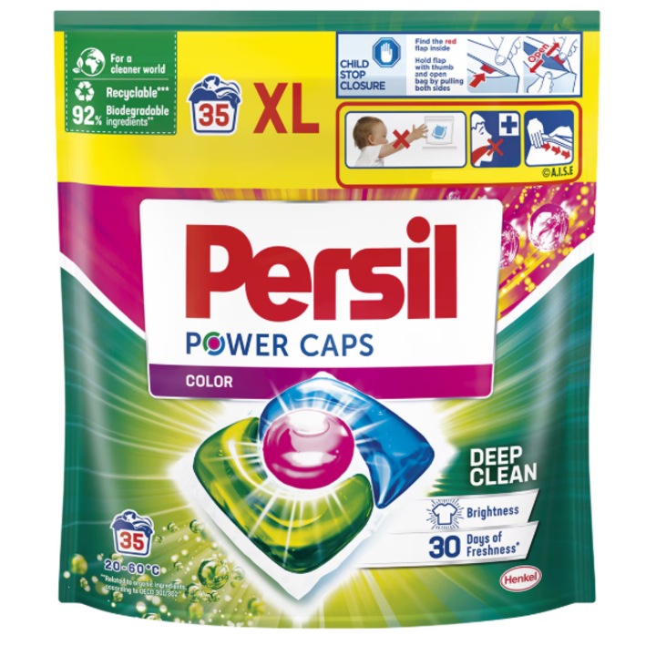 Persil Power Caps Цветен перилен препарат на капсули, 35 пранета