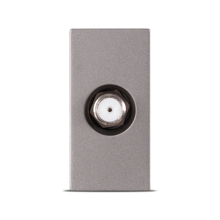 Touch modul priza TV mufa 1/2, gri, Pulsar