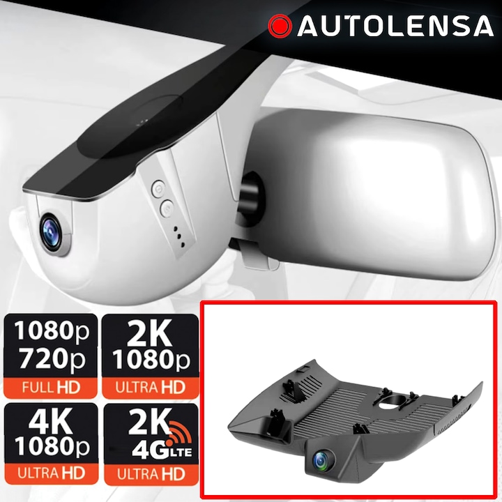 DVR камера Mercedes-Benz S Klass W223 low 2022-, предна камера 1080p Autolensa, модел 24/7 Beige MB-44, черен, предна+задна 4K-1080p