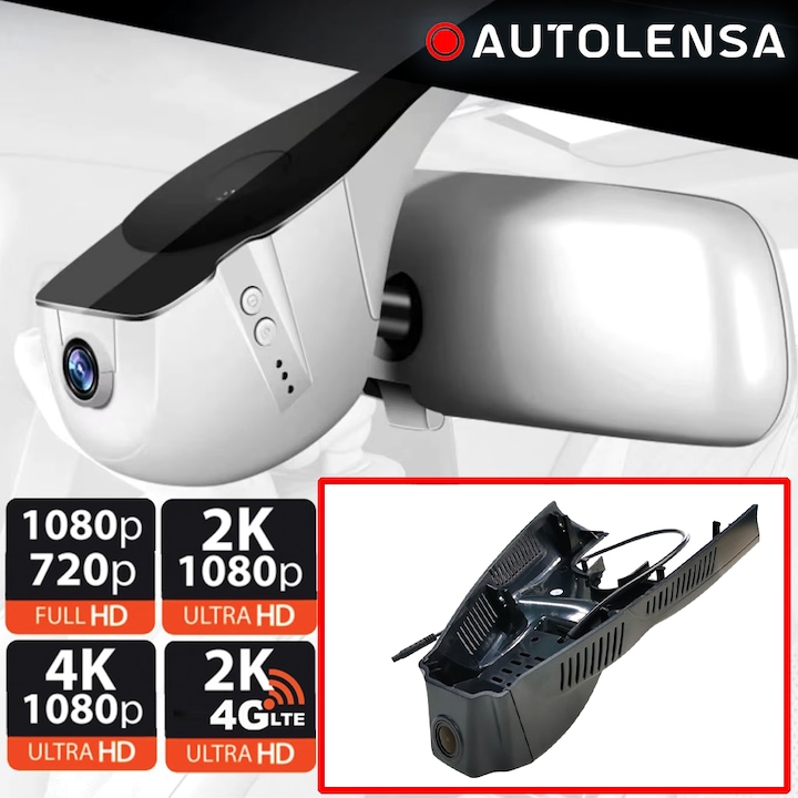 Видеорегистратор Autolensa, Mercedes-Benz CLA, GLA 15-19, предна камера 1080p, модел 24/7 Beige MB-17, Beige, Front 2K and 4G