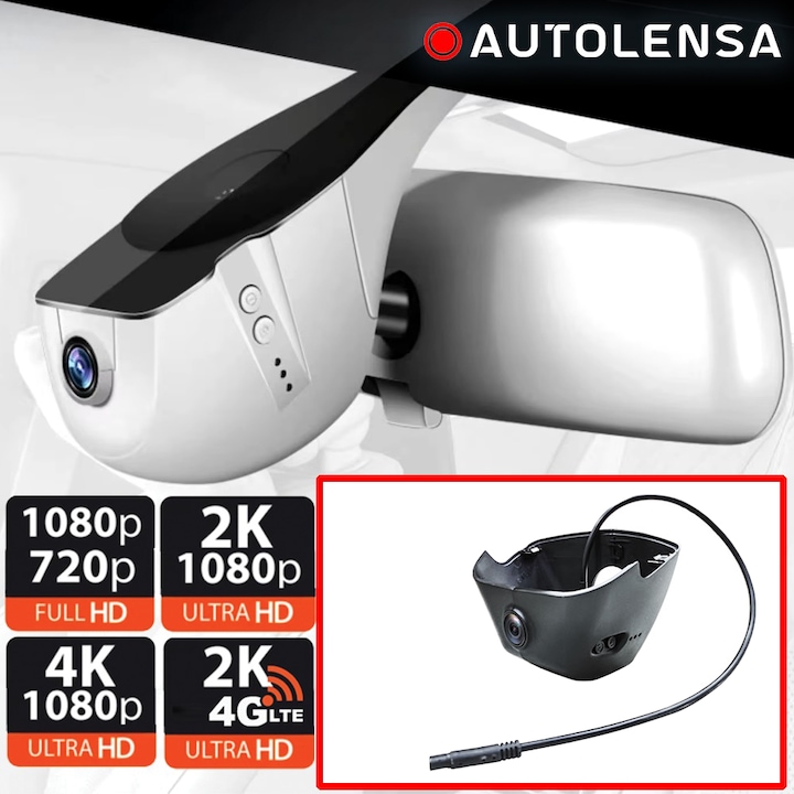 Видеорегистратор Honda Civic 2022-24, предна-задна камера 1080p-720p Autolensa, 24/7 сива HDBT11, сива, предна 4K