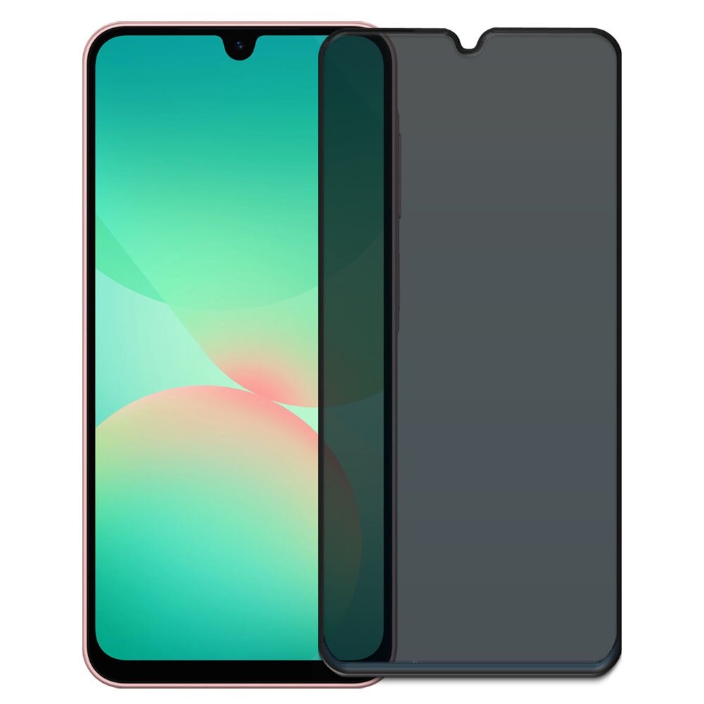 Folie din sticla securizata pentru Samsung Galaxy A26 5G, HAMSTERBOX Privacy Shield, Protectie completa ecran, Full face, Aplicare rapida, Case Friendly, Negru