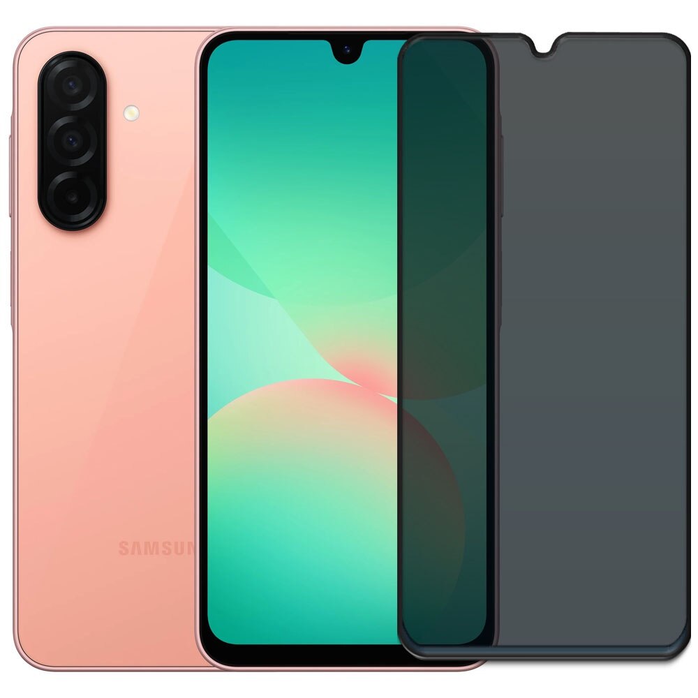 Folie din sticla securizata pentru Samsung Galaxy A26 5G, HAMSTERBOX Privacy Shield, Protectie completa ecran, Full face, Aplicare rapida, Case Friendly, Negru