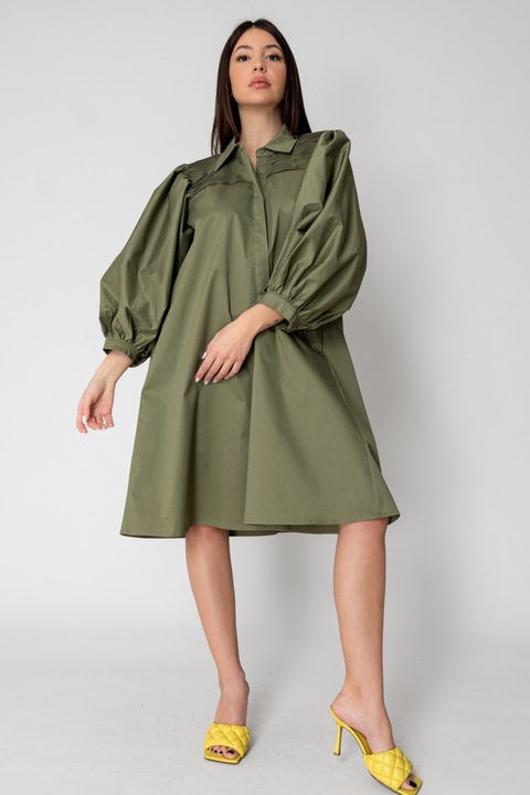 Khaki széles ruha 15533, Khaki, One Size