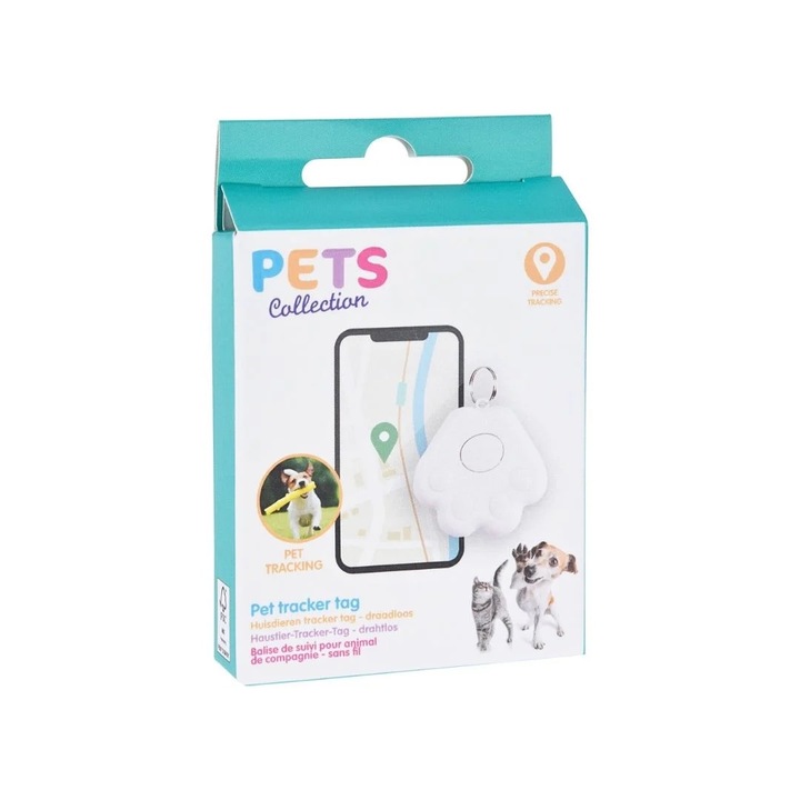 Устройство 4 в 1, за наблюдение на животни, форма на лапа, bluetooth, Pets Collection, 4.2x4x1 см