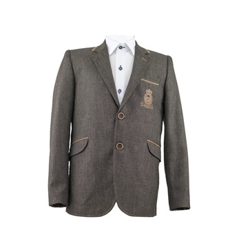 Sacou pepit maro pentru baieti Sacou pepit maro pentru baieti