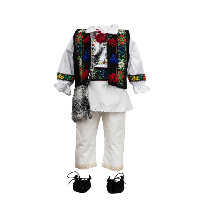 Costum botez traditional popular Ion multicolor, varsta 6-9 luni