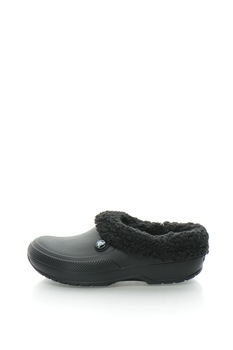 Crocs, Papuci unsex de cauciuc cu captuseala teddy, Negru, 36-37 Crocs, Papuci unsex de cauciuc cu captuseala teddy, Negru, 36-37