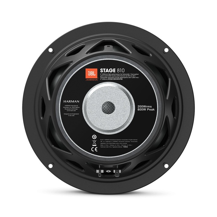 Subwoofer auto JBL, STAGE 810, 200MM, 200W RMS
