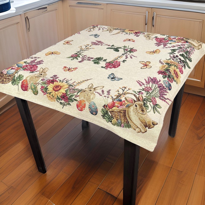 Fata de masa amestec bumbac gros, tip goblen Paste 100 x 100 cm