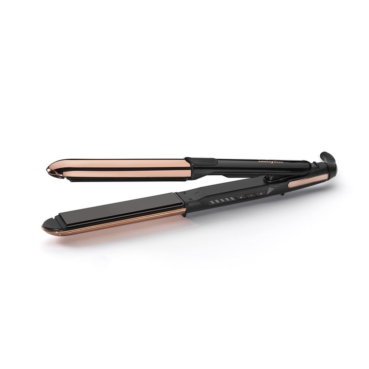 Преса за коса Babyliss Straight & Curl Brilliance 2 в 1 St482E, Професионална, Черна