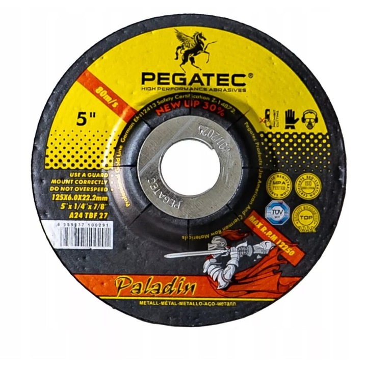 Disc de taiere Pegatec 125x6mm pentru polizare si slefuire