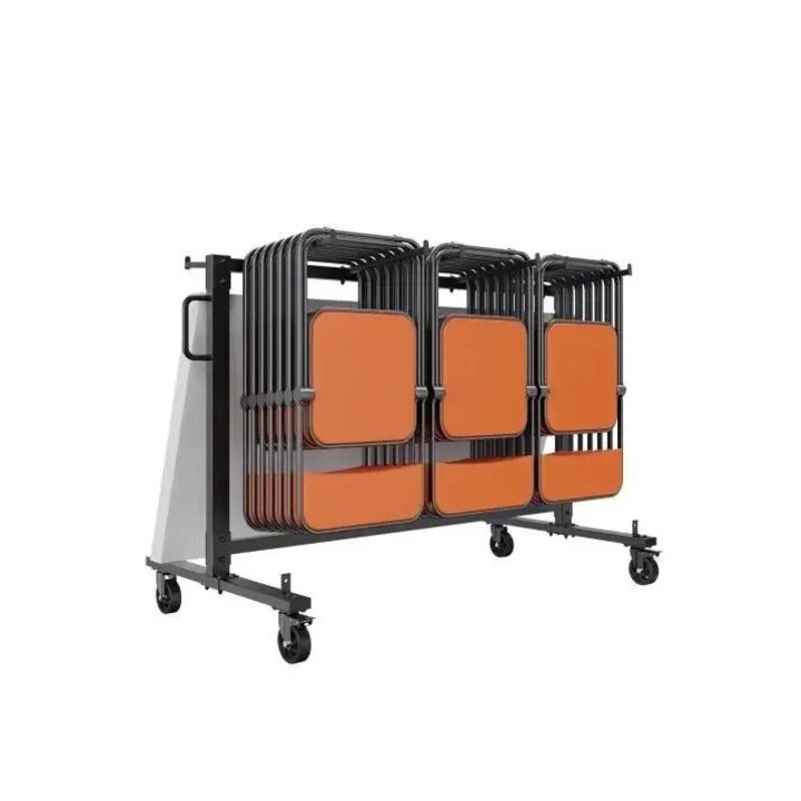 Сгъваема количка за стол, голям капацитет, подсилена стоманена конструкция, колела със спирачки, 183x86x114см